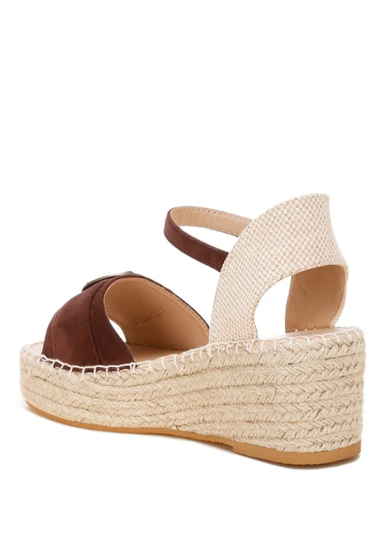 Amilta Buckle Detail Espadrille Wedges - Image 9