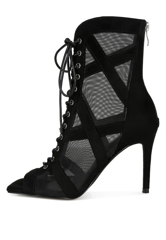 Anarki Mesh Lace-Up Ankle Boots - Image 9