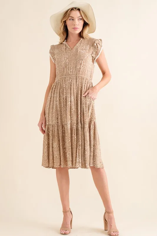 And The Why Boho Printed Tiered Maxi Dress - Image 5