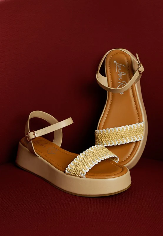 Anglong Raffia Flatform Sandals - Image 2