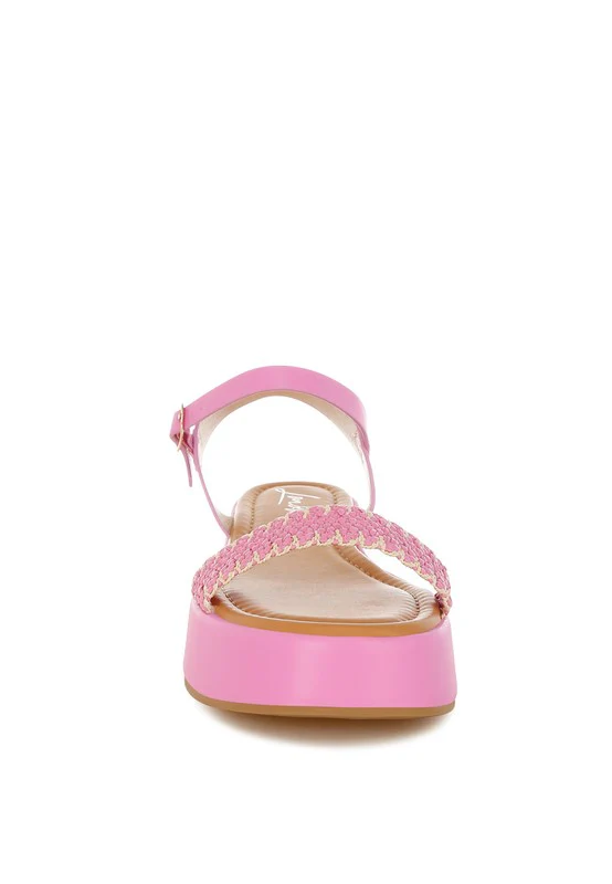 Anglong Raffia Flatform Sandals - Image 8