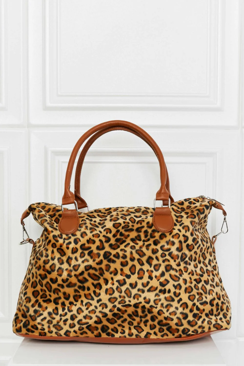 Animal Print Brushed Weekender Bag - Image 2