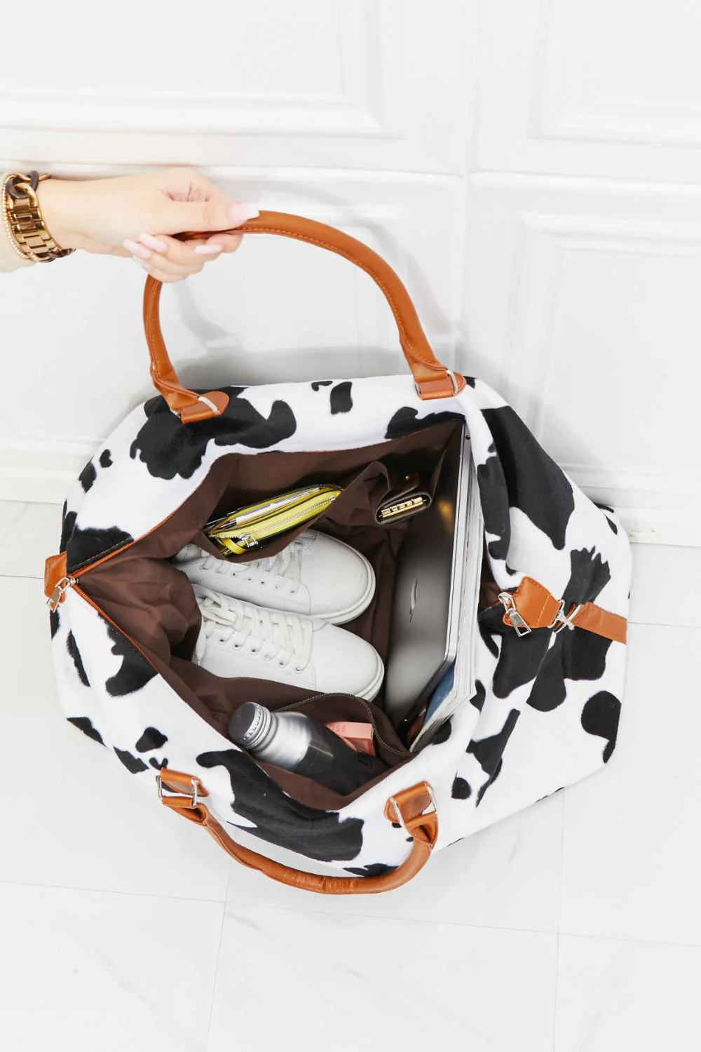 Animal Print Plush Weekender Bag - Image 7