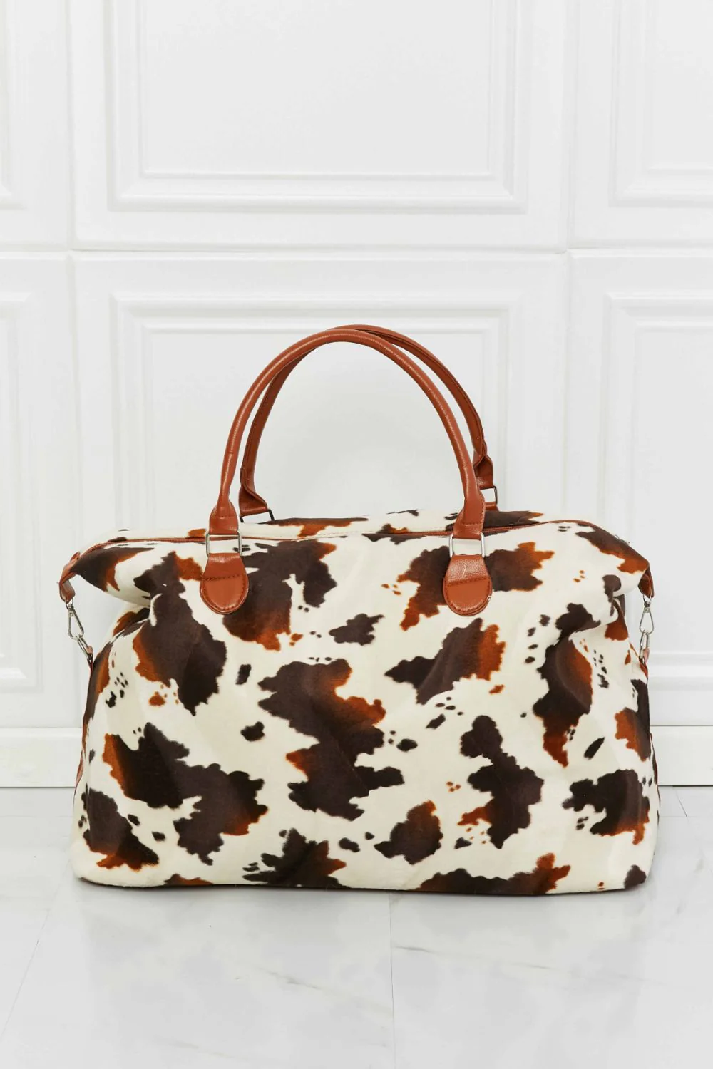 Animal Print Plush Weekender Bag - Image 9