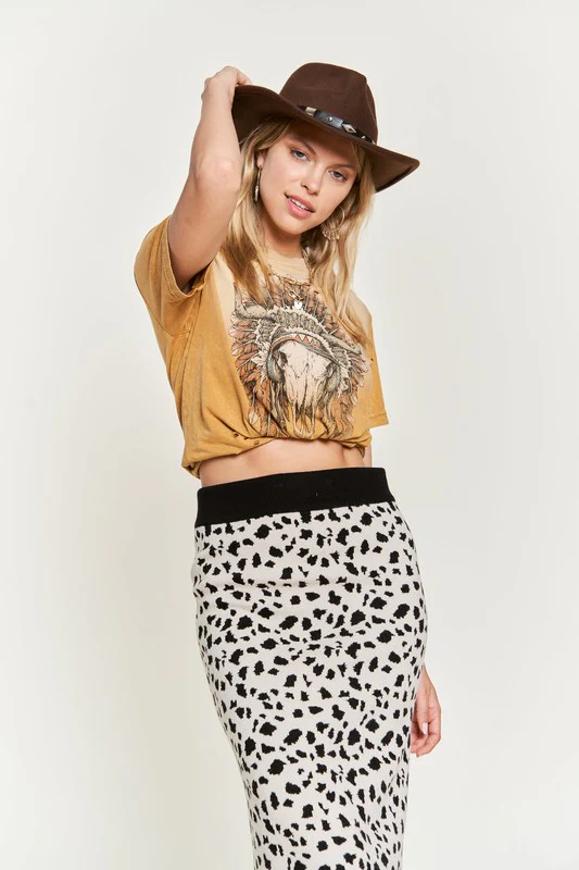 ANIMAL PRINT SWEATER SKIRTS KRS5026-2P - Image 10