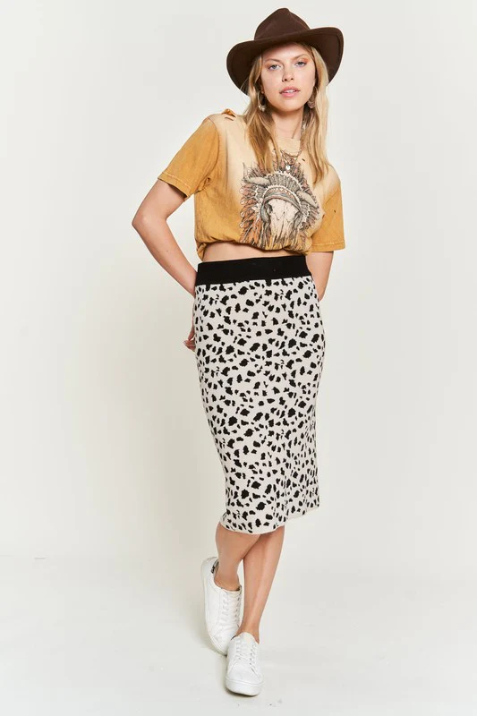 ANIMAL PRINT SWEATER SKIRTS KRS5026-2P - Image 11