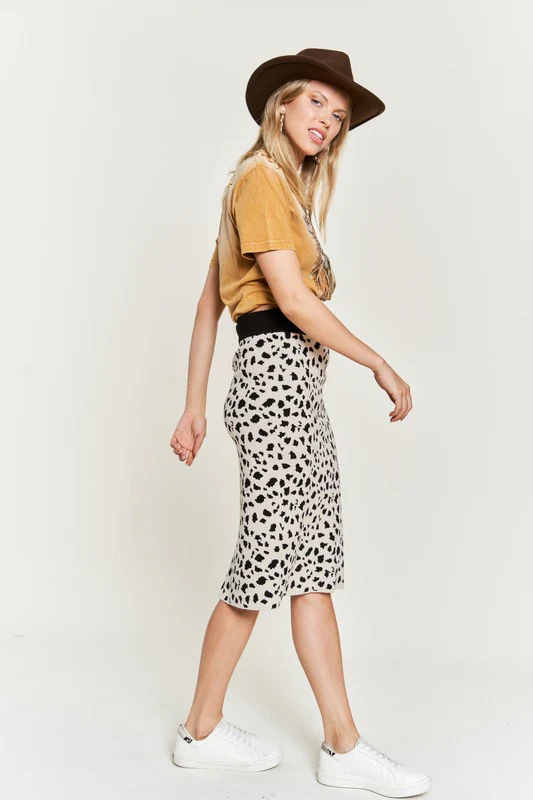ANIMAL PRINT SWEATER SKIRTS KRS5026-2P - Image 12