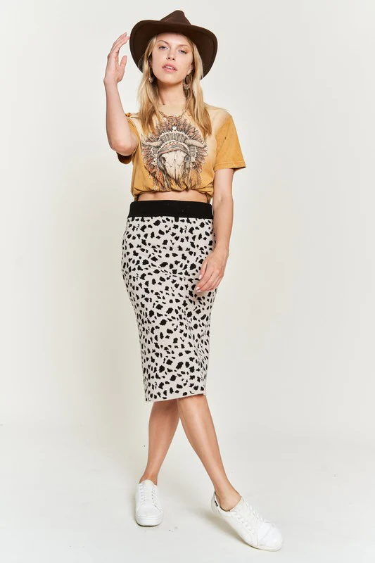 ANIMAL PRINT SWEATER SKIRTS KRS5026-2P - Image 13
