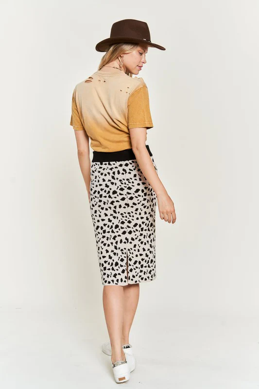 ANIMAL PRINT SWEATER SKIRTS KRS5026-2P - Image 14