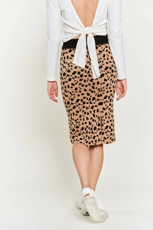 ANIMAL PRINT SWEATER SKIRTS KRS5026-2P - Image 4