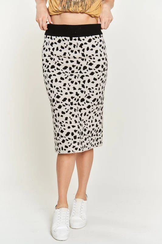 ANIMAL PRINT SWEATER SKIRTS KRS5026-2P - Image 6