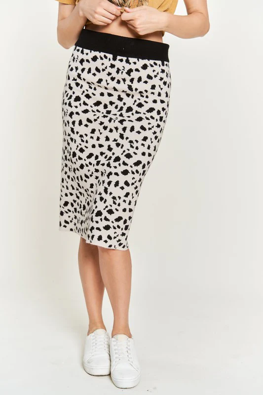 ANIMAL PRINT SWEATER SKIRTS KRS5026-2P - Image 7