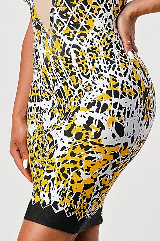 ANIMAL PRINTED BANDAGE DRESS - Image 9