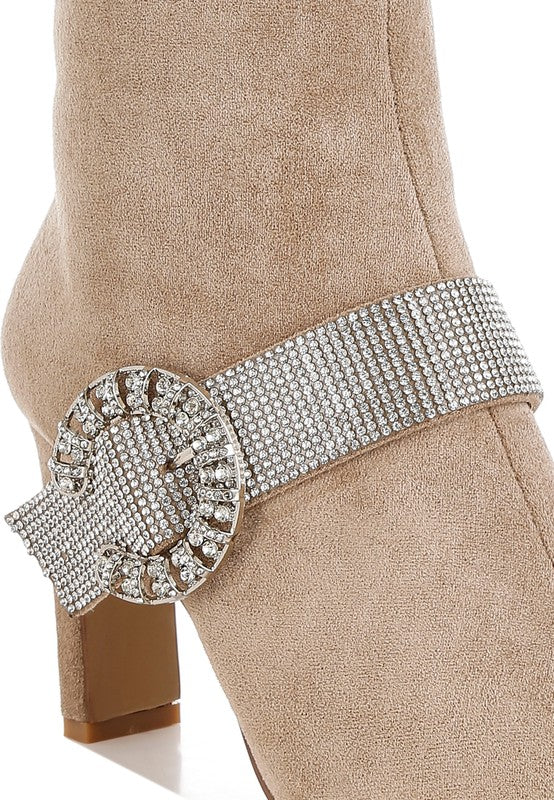 Asagao Diamante & Rhinestones Strap Boots - Image 2