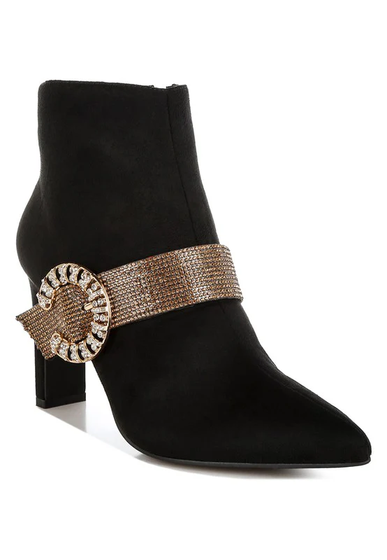 Asagao Diamante & Rhinestones Strap Boots - Image 5