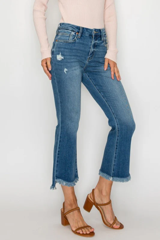 AT1018FLMT - ECO FRIENDLY CORSET CROP FLARE JEANS - Image 7