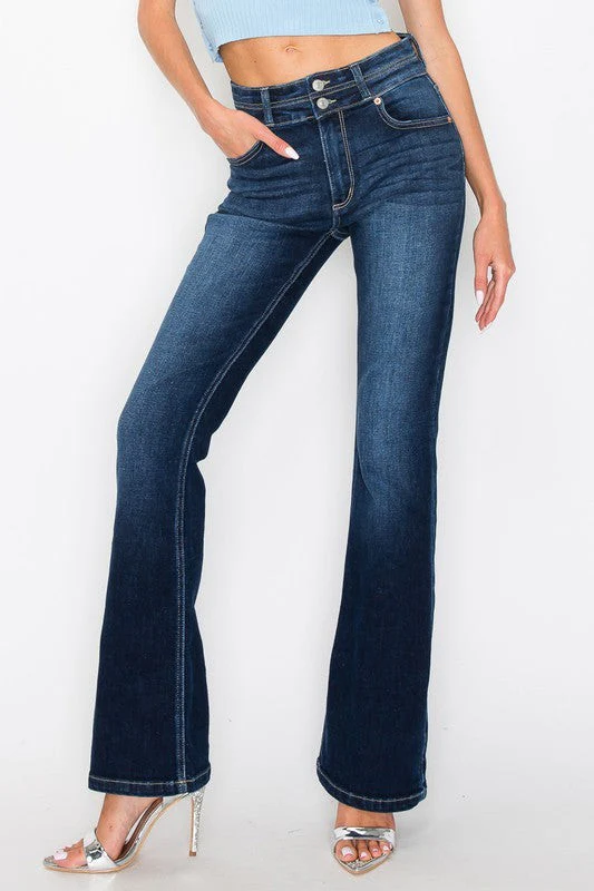 AT1071BTDT *Tummy Control* High Rise Bootcut Jeans - Image 8