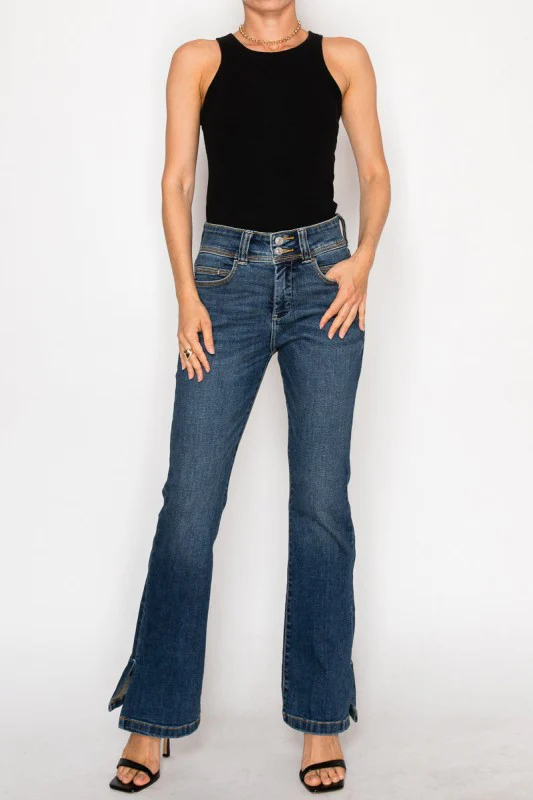AT2060BTDT *Tummy Control* High Rise Bootcut Jeans