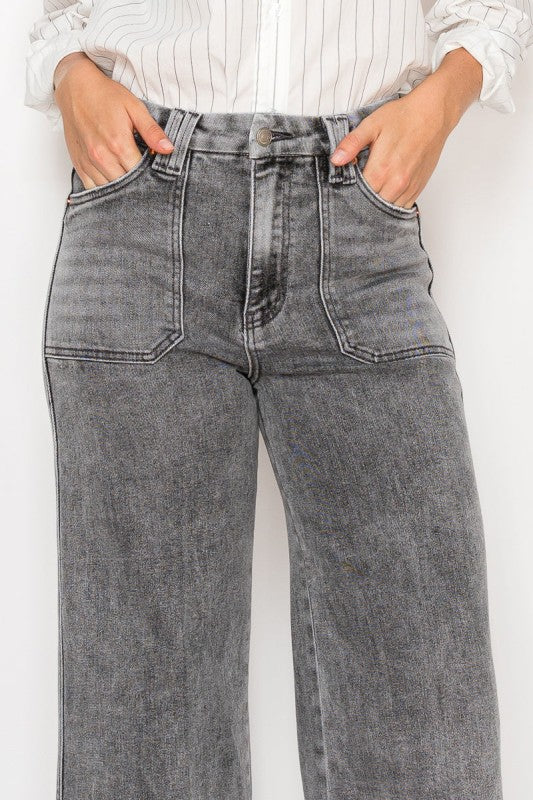 AT2101PZLG - High Rise the Perfect Palazzo Jeans - Image 7