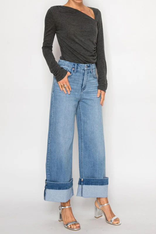 AT2109WDM - TUMMY CONTROL HIGH RISE A-WIDE JEANS