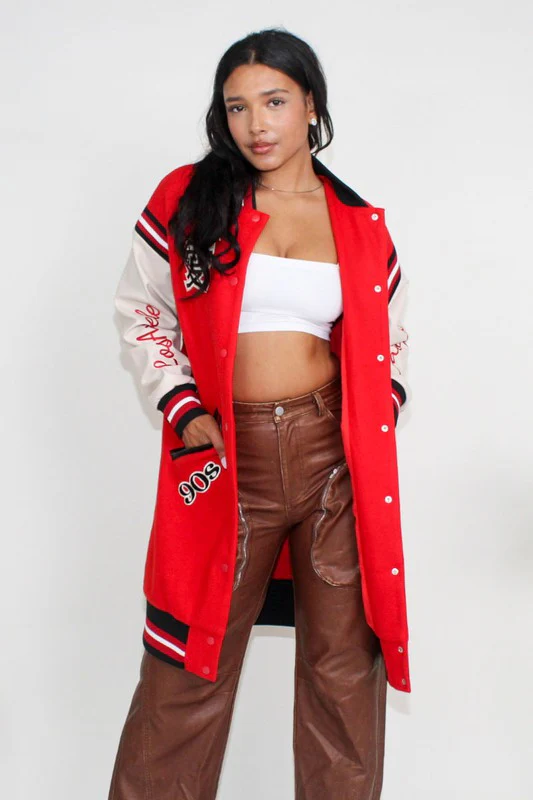 Athina Long Fit Letterman Jacket - Image 5