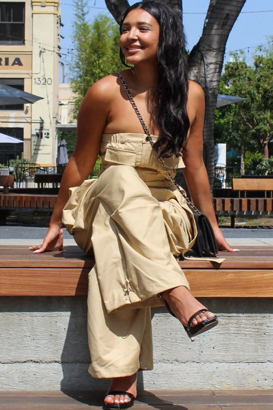 Athina safari multi pocket belted jumpsuit - Image 4