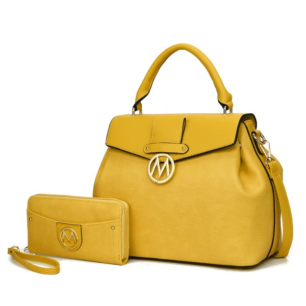 Aurora Vegan Leather Satchel and Wallet - Image 11