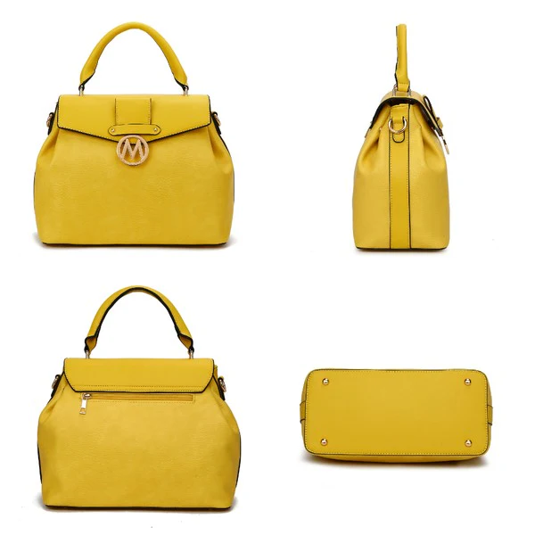 Aurora Vegan Leather Satchel and Wallet - Image 12