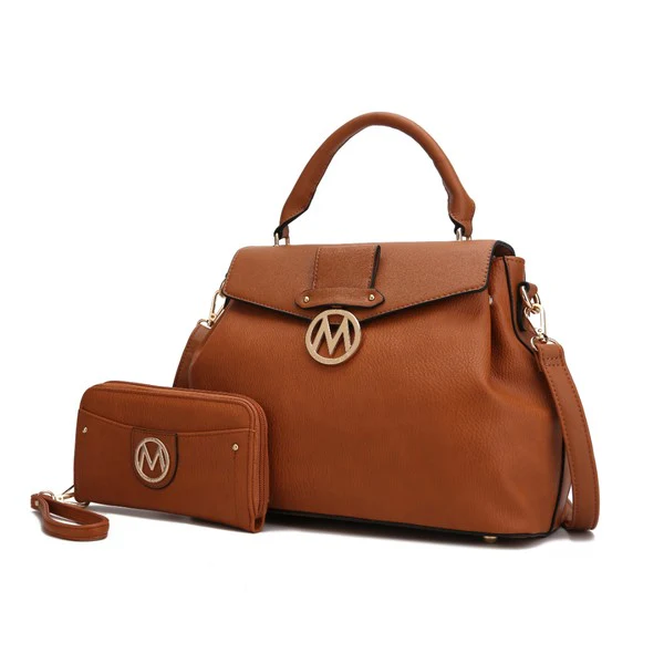 Aurora Vegan Leather Satchel and Wallet - Image 6