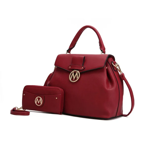 Aurora Vegan Leather Satchel and Wallet - Image 8
