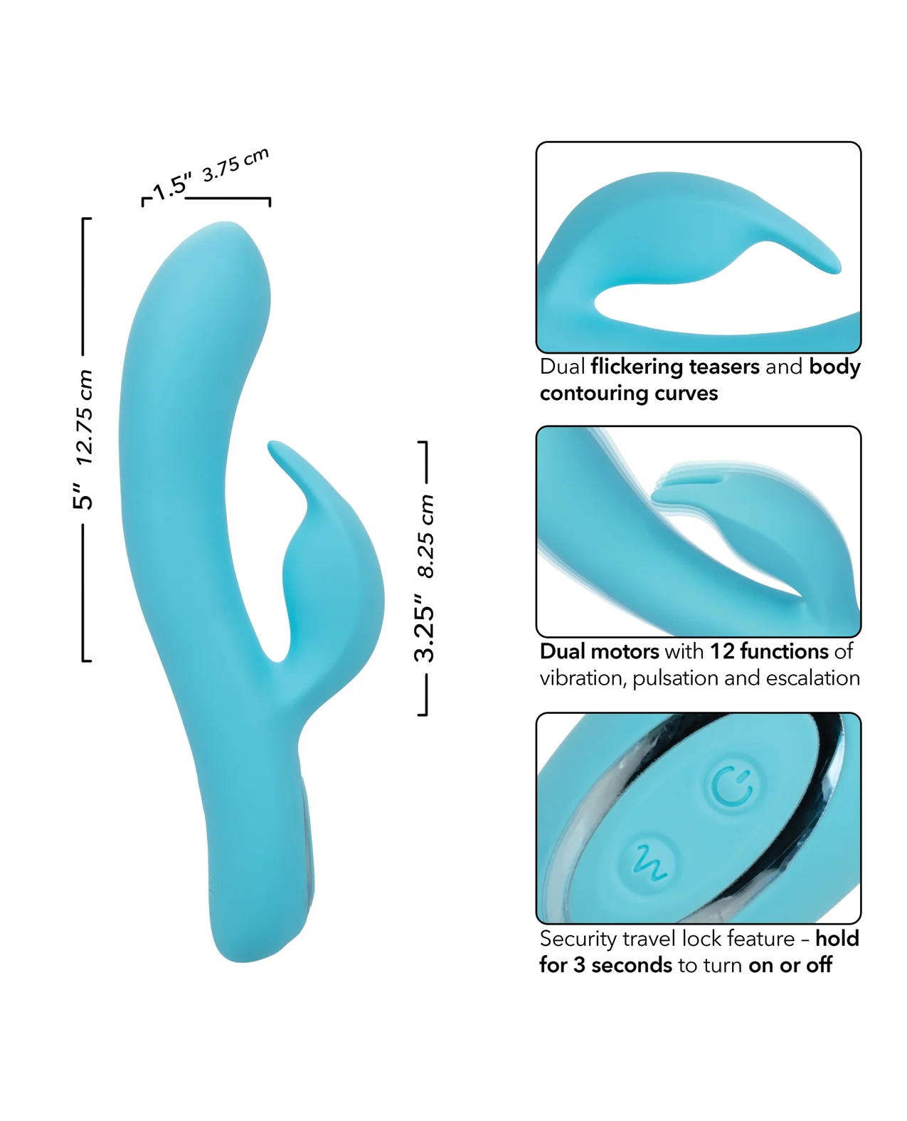 Azure Collection Bunny G Rabbit Vibrator - Blue - Image 5