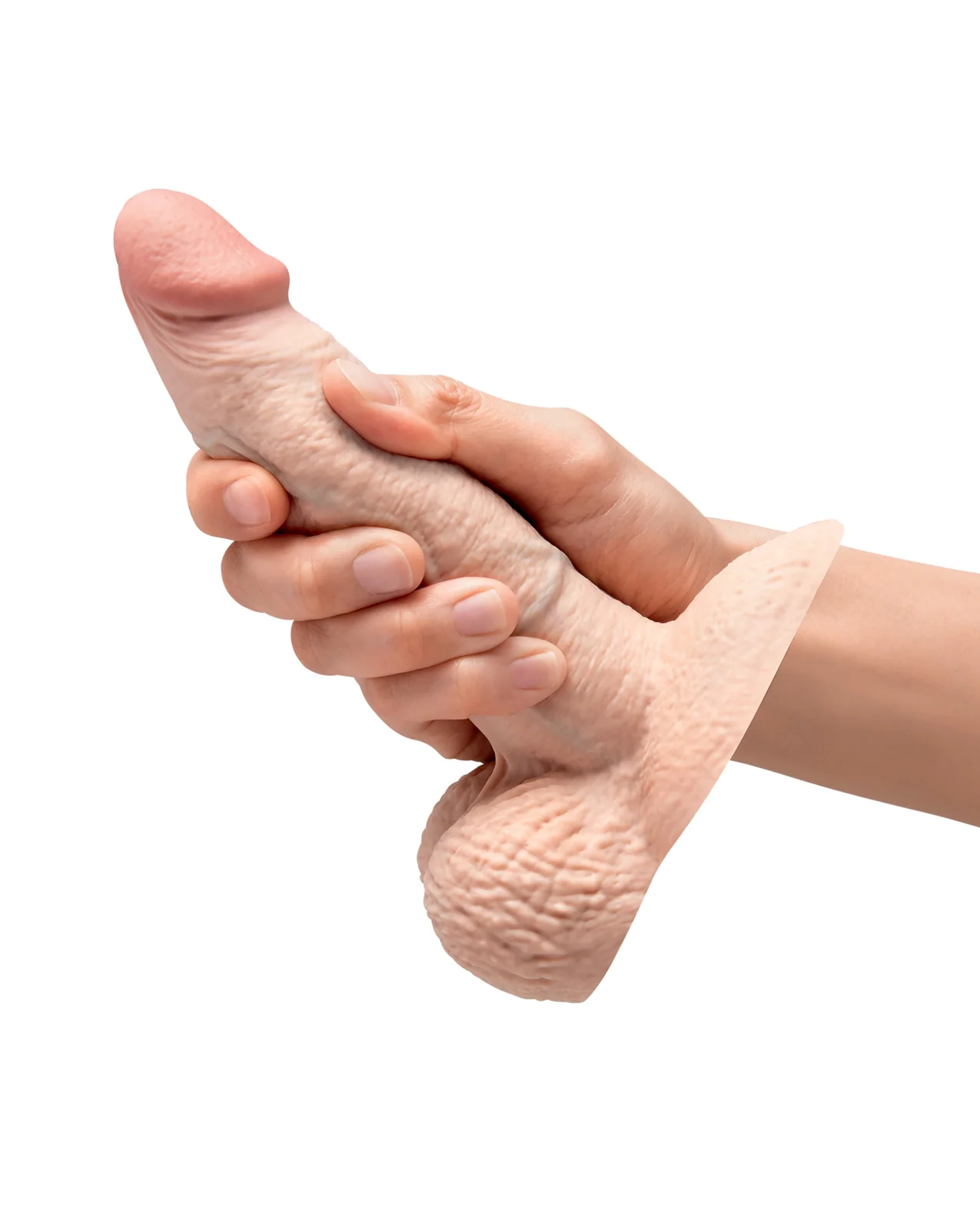 b-Vibe Slipskin 6" Girthy - Cream - Image 5