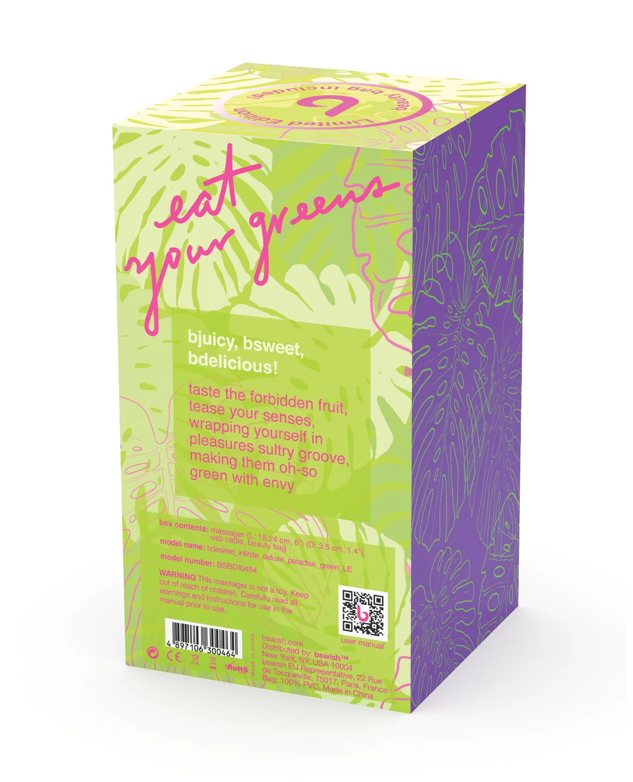 Bdesired Infinite Deluxe LE Paradise Vibrator - Green - Image 4
