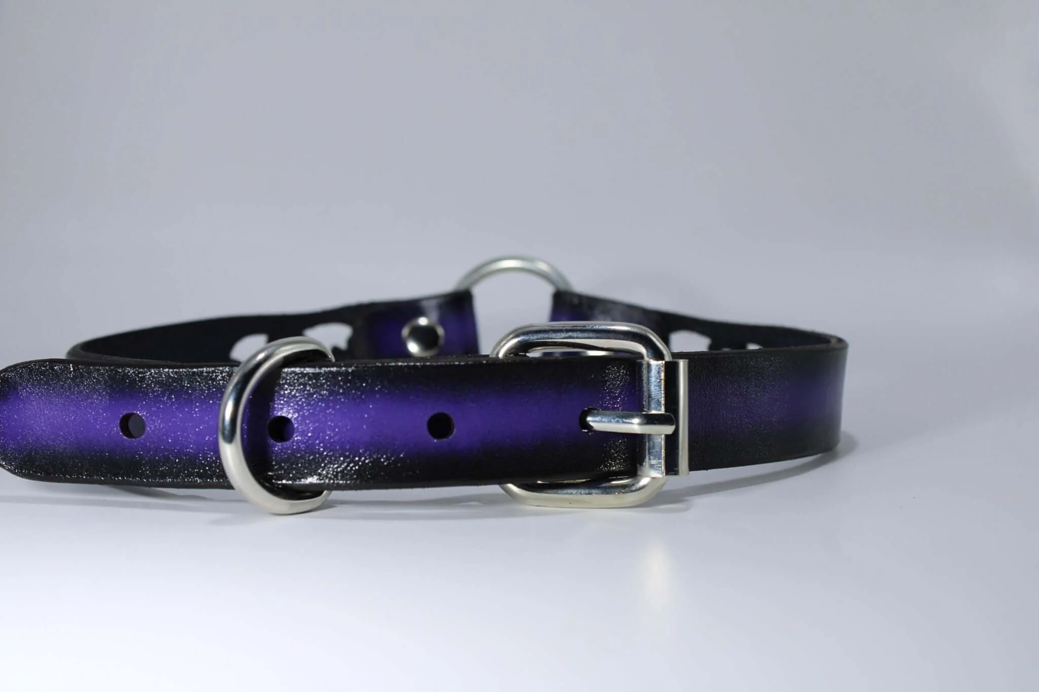 Gothic Bat BDSM Collar Leather Choker With O Ring - Image 3