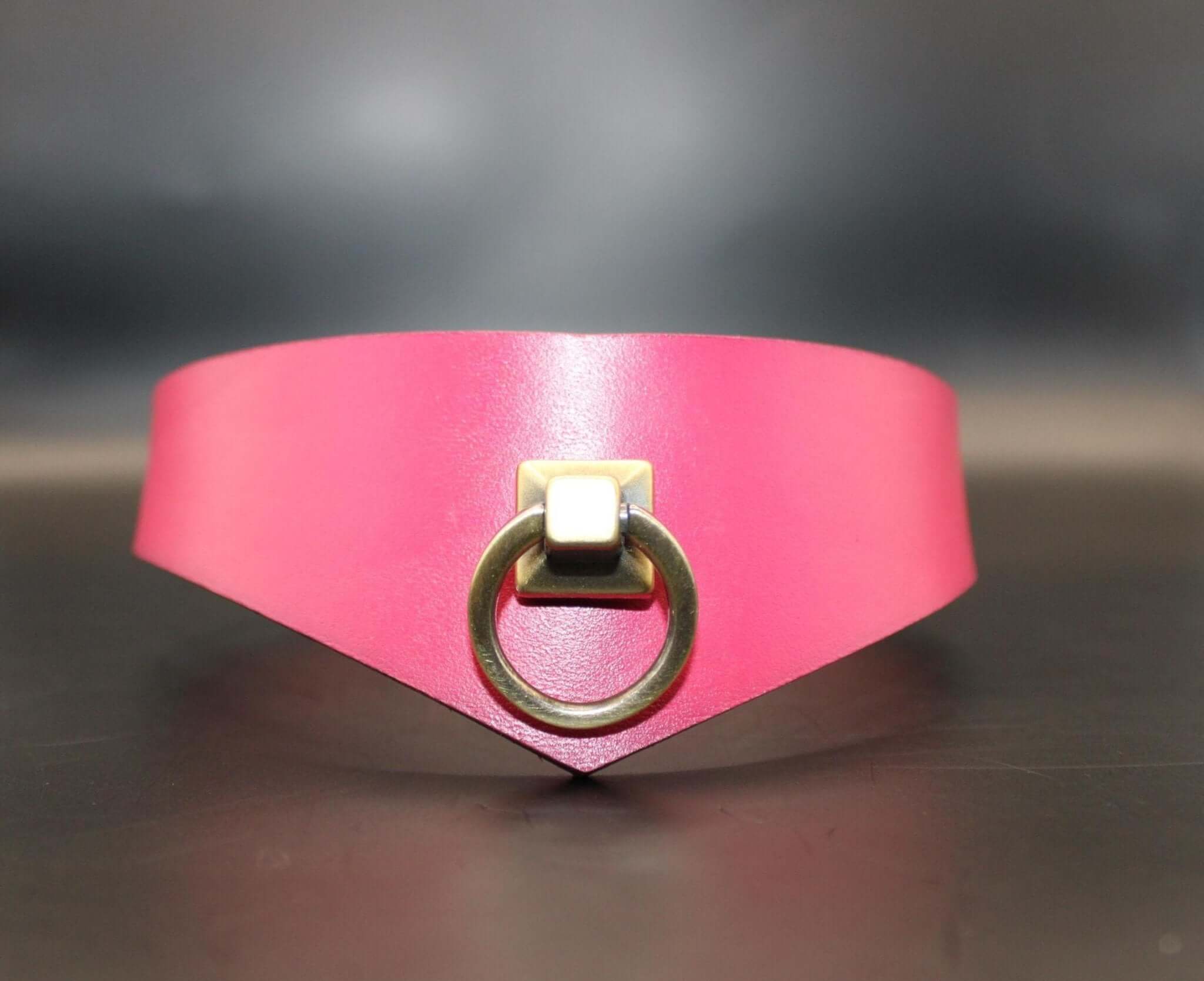 Handcrafted Leather BDSM Collar Elegant Choker For Submissive Play