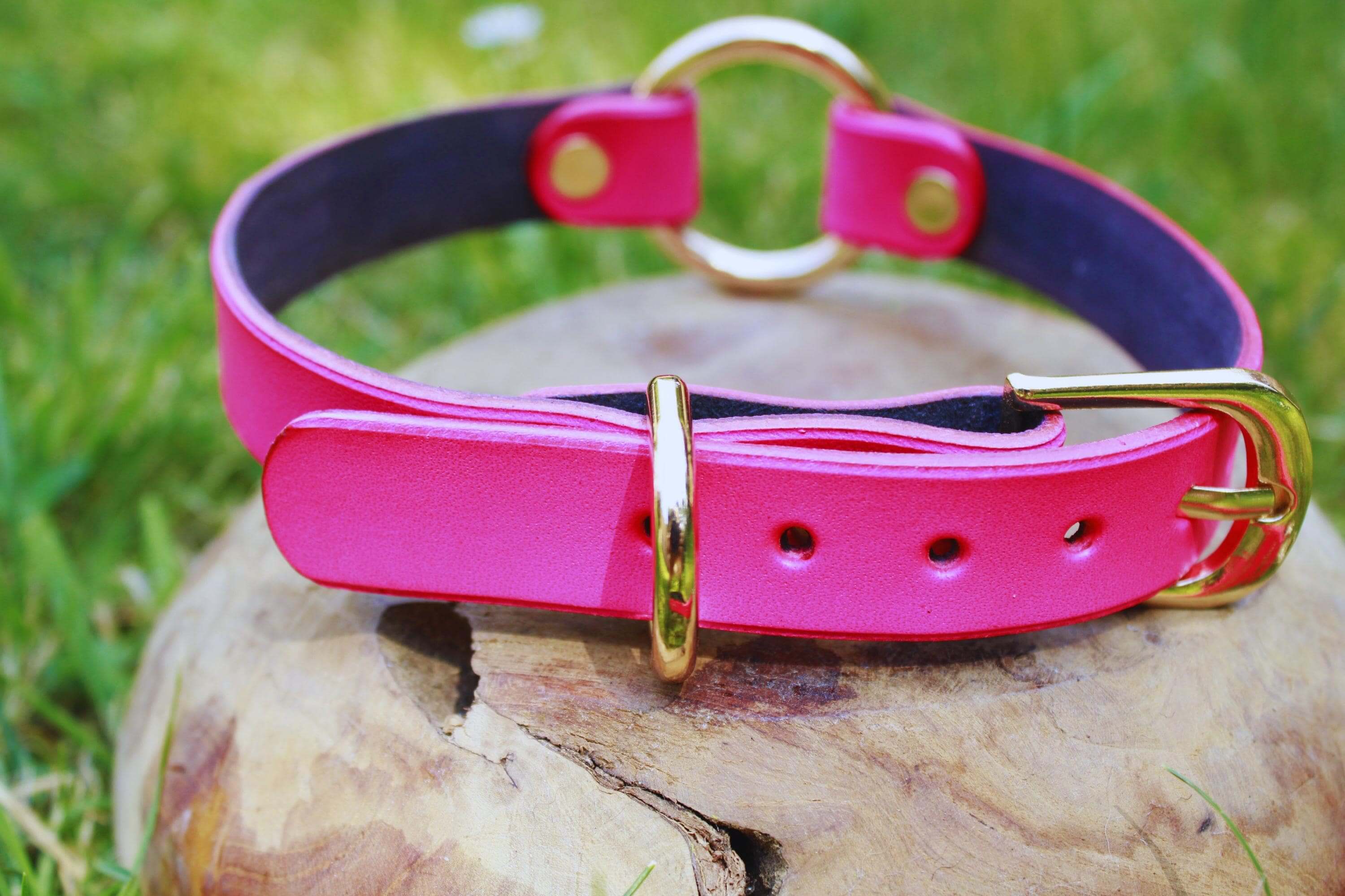 Neon Pink BDSM Collar Discreet Day Choker Submissive Jewelry - Image 3