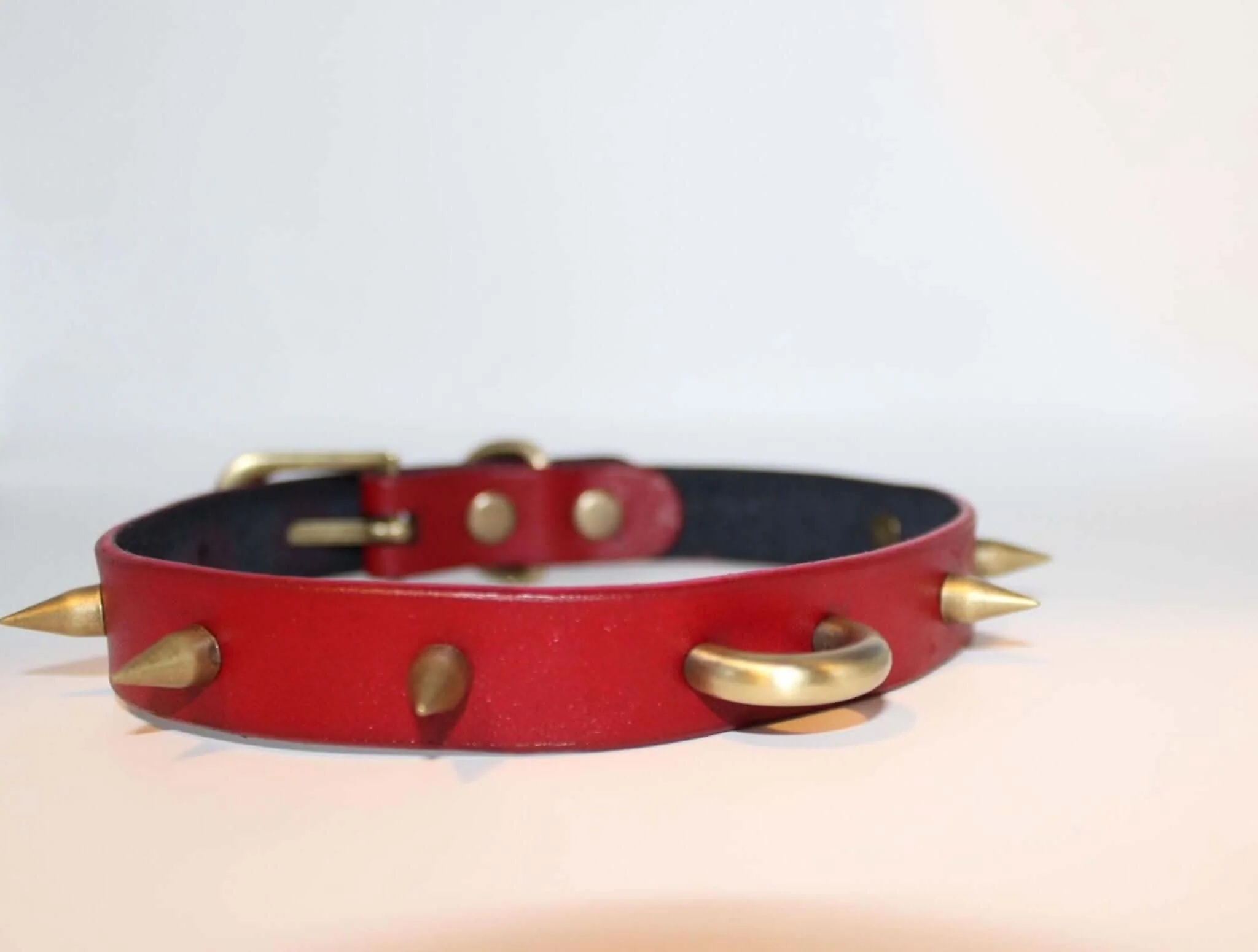 Spiked O Ring BDSM Collar Heavy Duty Goth Fashion Choker