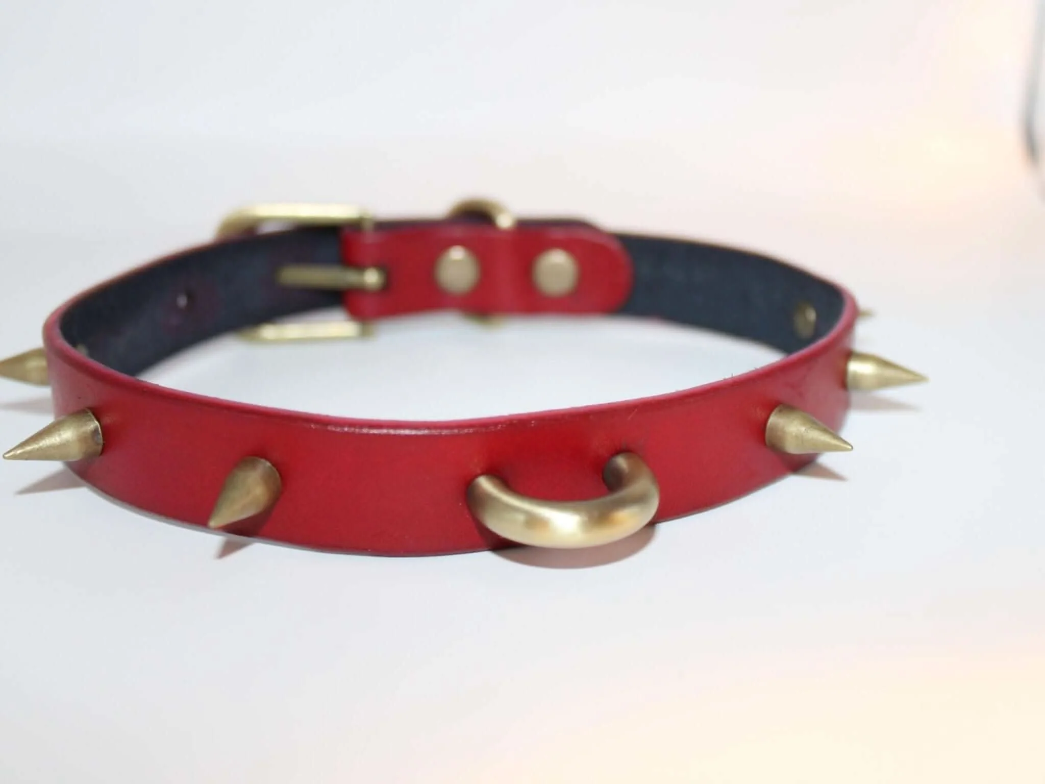 Spiked O Ring BDSM Collar Heavy Duty Goth Fashion Choker - Image 2