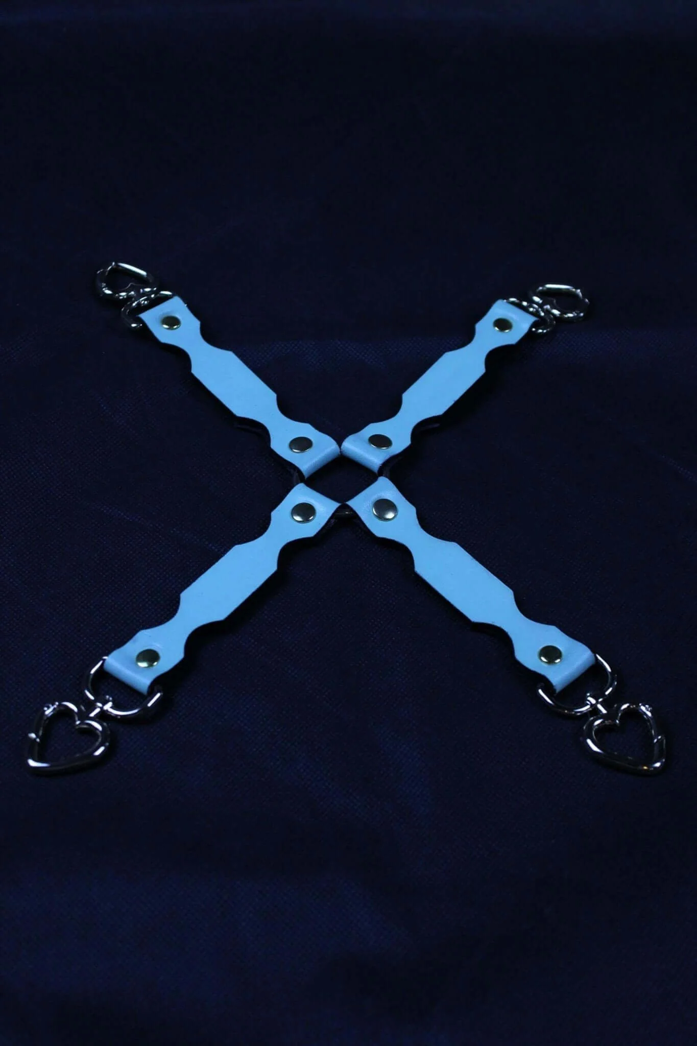 BDSM Gear Heavy-Duty Leather Hogtie Restraint with 4-Way Connector - Image 2