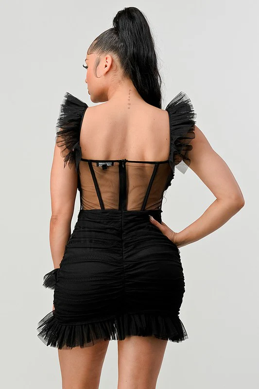 BE ADORABLE RUFFLE MINI DRESS - Image 8