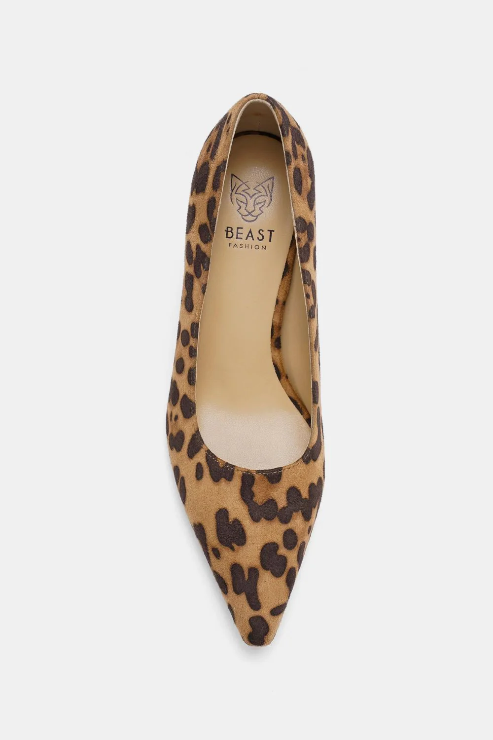 Beast Fashion Faux Suede Leopard Point Toe Pumps - Image 6