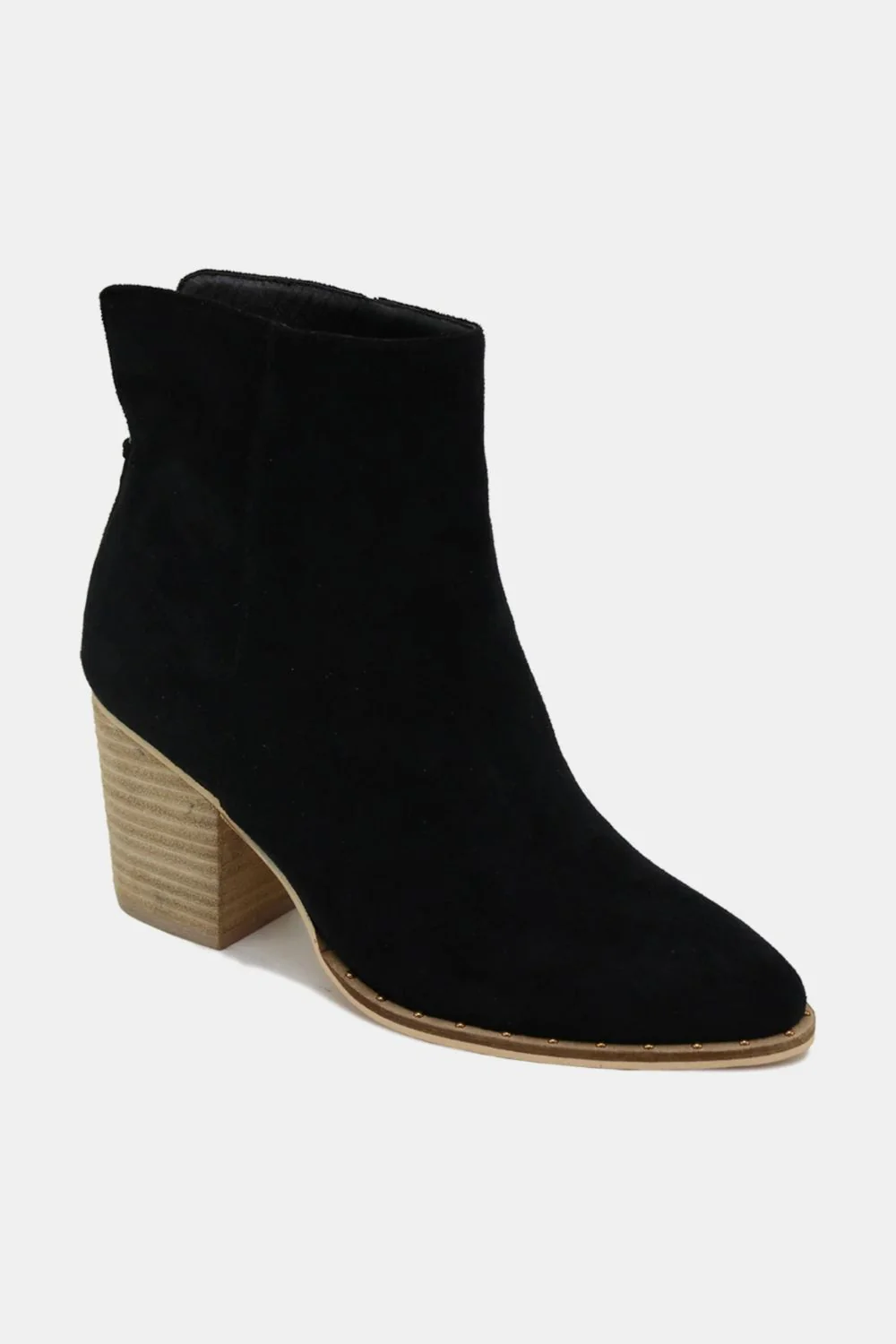 Beast Fashion Suede Point Toe Ankle Booties - Image 2