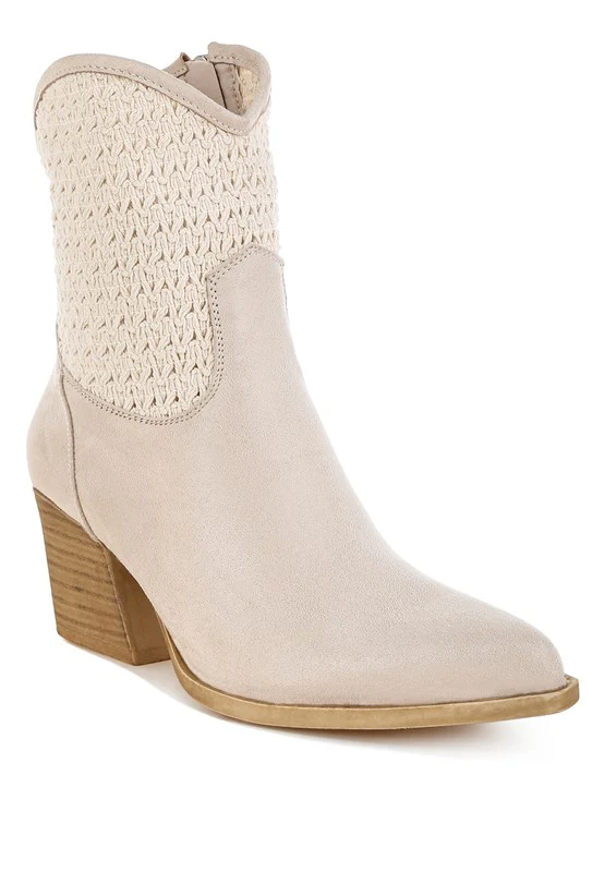 Bimmy Woven Pointy Western Boots - Image 6
