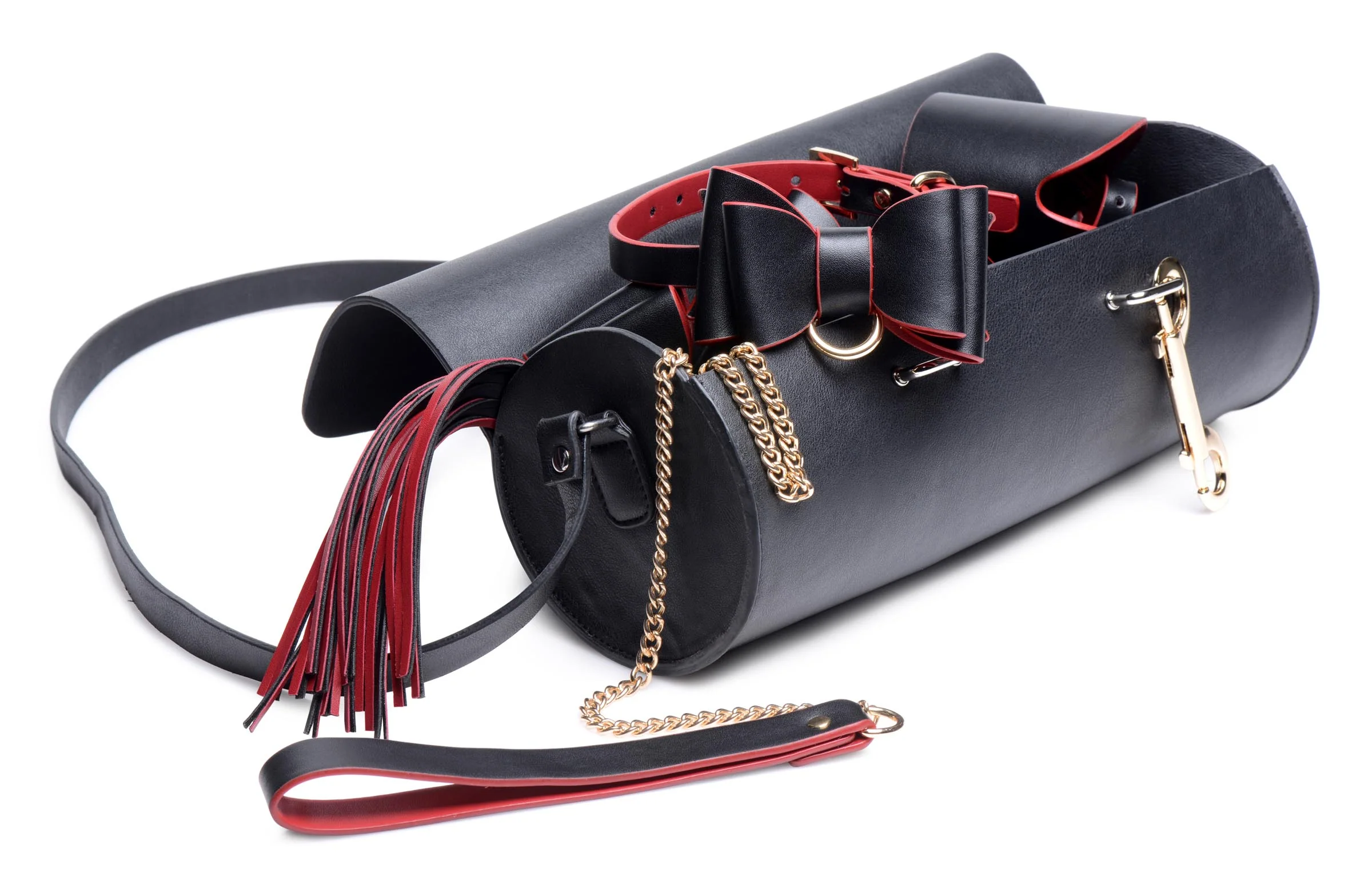 Black And Red Bow Bondage Set With Carry Case - Image 6