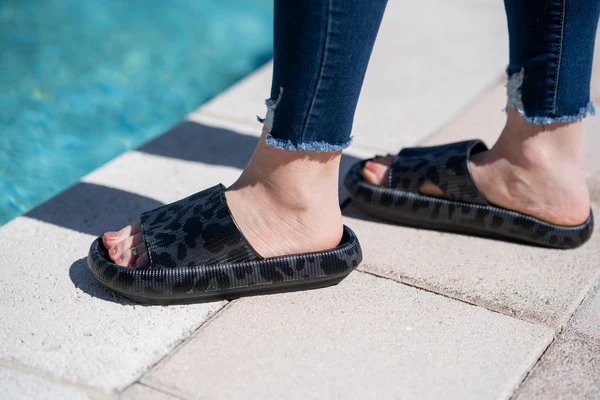 Black Leopard insanely Comfy Slides - Image 5
