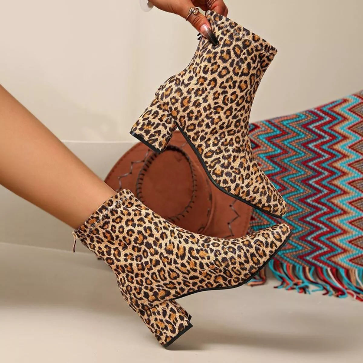 Block Heel Ankle Boots - Image 2