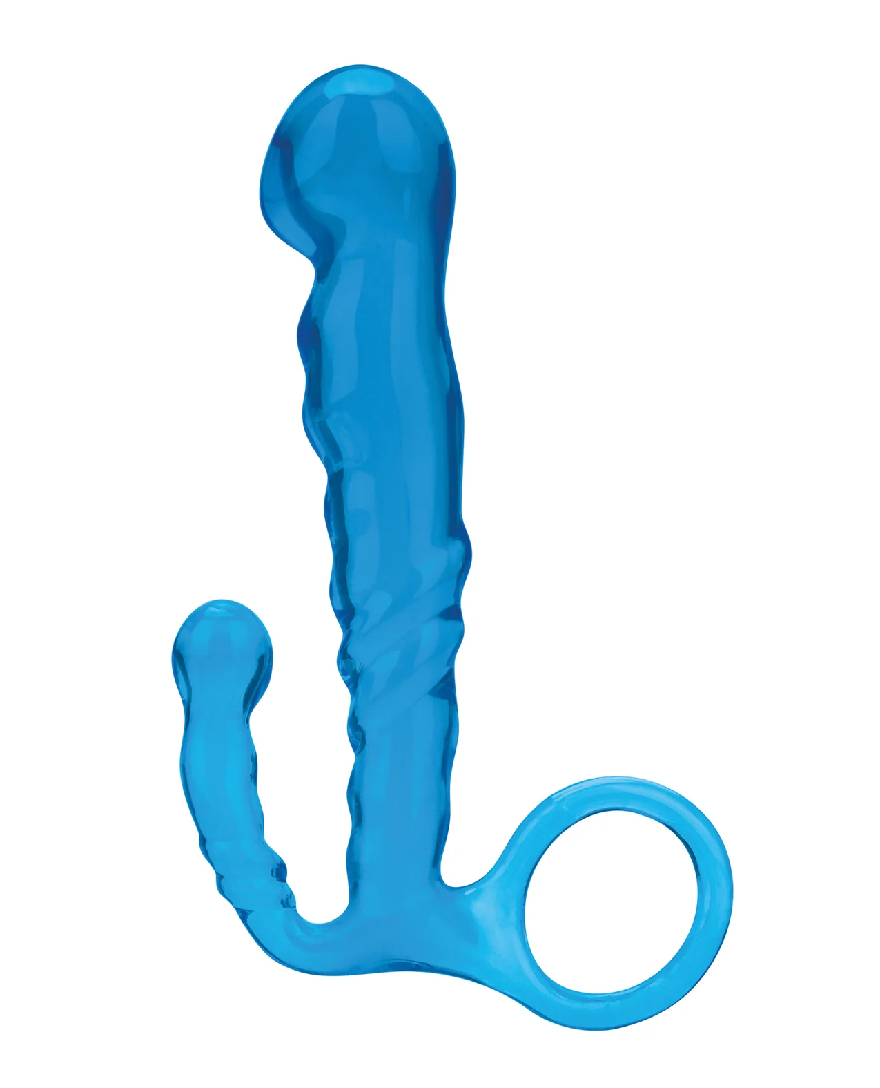 Blue Line C & B 4.5" Beginners Prostate Massager - Jelly Blue - Image 2