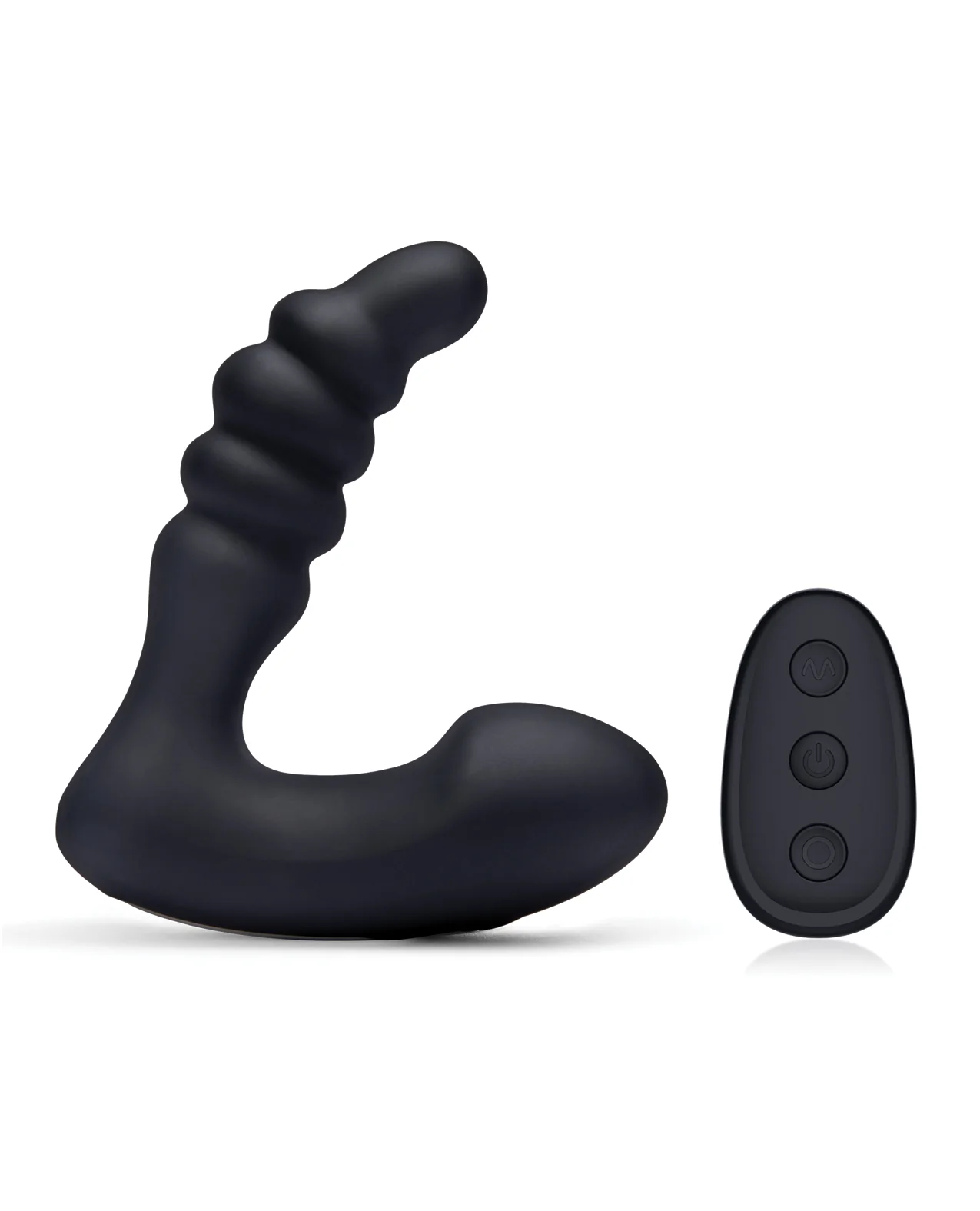 Blue Line Vibrating Prostate Prodder w/Remote - Black - Image 3