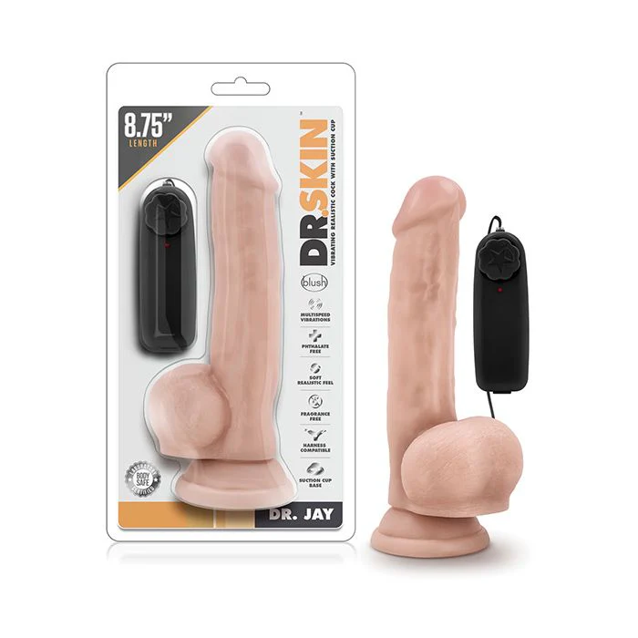 Blush Dr. Skin Dr. Jay 8.75" Cock w/Suction Cup - Vanilla - Image 3