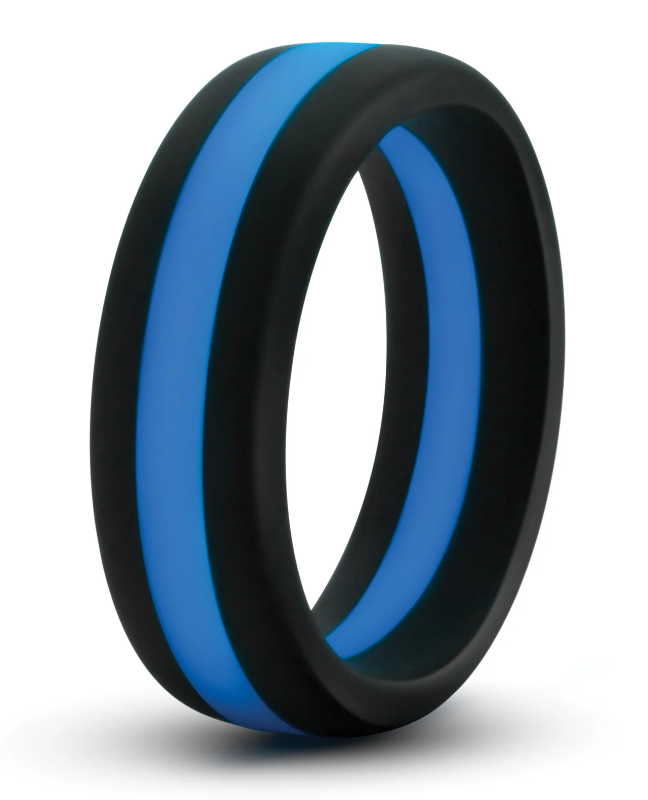 Blush Performance Silicone Go Pro Cock Ring - Black/Blue - Image 2